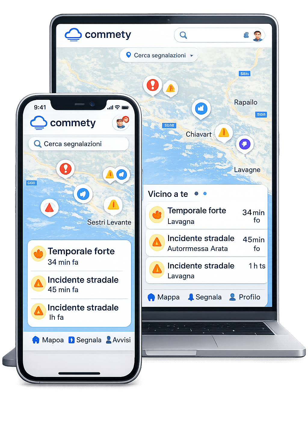 Commety piattaforma desktop e mobile